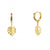 Pendientes aro multicolor hoja
