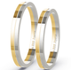 Alianza de oro plana bicolor