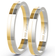 Alianza de oro plana bicolor
