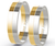 Alianza de oro plana bicolor