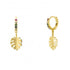 Pendientes aro multicolor hoja