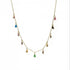 COLLARES CON COLGANTES PLATA BAÑO EN ORO LÁGRIMA MÚLTICOLOR